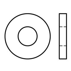 DIN 7349 | Stahl galvanisch verzinkt | Scheiben für Schrauben mit schweren Spannstiften | 17 x 40 x 6 | 250 Stück