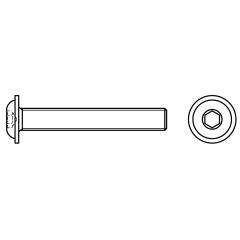 Flachkopfschrauben mit Innensechskant und Bund | ISO 7380-2 | M 6 x 60  | 200 Stück