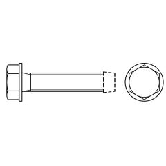 Gewindefurchende Schrauben mit Sechskant-Flanschkopf | ~DIN 7500 | DM 5 x 35 | 1000 Stück