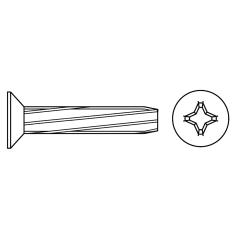 Senk-Schneidschrauben mit Kopf | DIN 7516 KS -H | DM 8 x 25 -H | 100 Stück