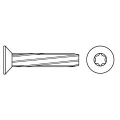 Gewinde-Schneidschrauben mit Senkkopf | ~DIN 7516, ISR | DE M 8 x 25 -T45 | 250 Stück