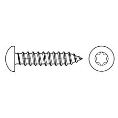 ISO 14585 Flachkopf-Blechschrauben mit Spitze, mit Innensechsrund | 4,8 x 38 -C | 250 Stück