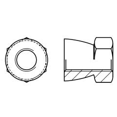 Diebstahlhemmende Muttern | A1 | M 8 x 6 mm | 500 Stück