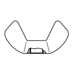 Flügelmuttern, kantige Flügelform | ~DIN 315 | M 5 | 50 Stück