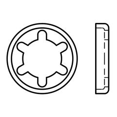 DUBO-Zahn-Tellerringe für DUBO-Profilscheiben 419 | 39,5 x 27 | 50 Stück