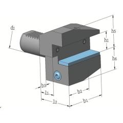 Radialwerkzeughalter B4 DIN 69880 VDI40 li.Überkopf TECWERK