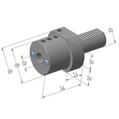 Werkzg.h.E2 DIN 69880 Spann-D.10mm VDI30 z.Bohrstangen TECWERK