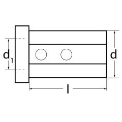 Reduzierbuchse Form 1 Bohrungs-D.6mm AD 32mm Einspann-L.56mm TECWERK