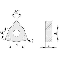 Wendeschneidplatte WNMG080408-M PMK10 Bearb.mittel TECWERK | 10 Stück