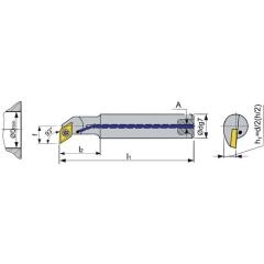 Bohrstange A1012K-SDUCL 07 li.vern.m.IK TECWERK