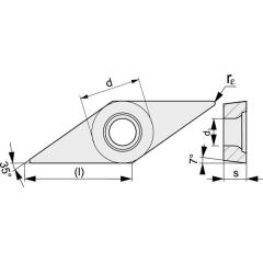 Wendeschneidplatte VCGT110302-AL UNI10 Bearb.Alu.TECWERK | 10 Stück