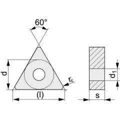 Wendeschneidplatte TNMG160412-M PMK10 Bearb.mittel TECWERK | 10 Stück