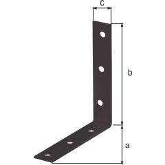 Stuhlwinkel L.100x100mm B.19mm S.2mm STA verzinkt,schw. ku.-besch.Loch-D.5,3mm | 40 Stück