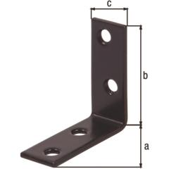 Stuhlwinkel L.40x40mm B.15mm S.1,75mm STA galv.bvz. schw. ku.-besch.Loch-D.4,5mm | 50 Stück