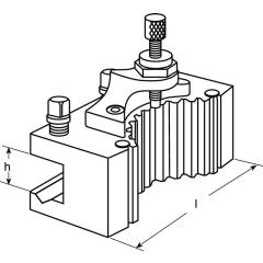 Wechselhalter f.Stahlhalterkopf C f.rd.Bohrstangen Spann-D.40mm TECWERK