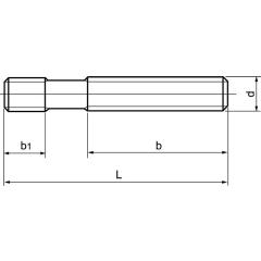 Stiftschraube DIN6379 M6x80mm vergütet auf 8.8 AMF