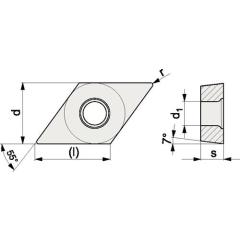 Wendeschneidplatte DCMT 11T304-F UNI Bearb.Schlicht PROMAT | 10 Stück