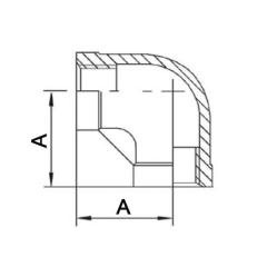 Gewindefitting 90Grad IG NPS 1 1/2 Zoll | 5 Stück
