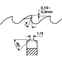 Metallkreissägeblatt Form BW D.250mm B.2,5mm HSS Bohrungs-D.40mm Z.160 TECWERK