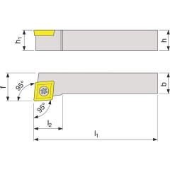 Klemmdrehhalter SCLCL1010E06 li.vern.Außen TECWERK