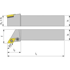 Klemmdrehhalter PDJNL2020K11 li.vern.Außen TECWERK