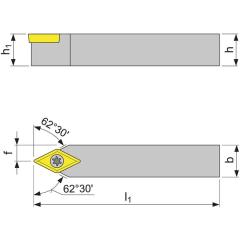 Klemmdrehhalter SDNCN2020K11 vern.Außen TECWERK