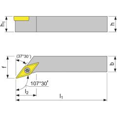 Klemmdrehhalter SVHCR2525M16 re.vern.Außen TECWERK