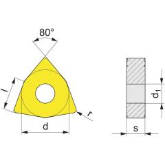 Wendeschneidplatte WNMG080404L-HP UNI35 li.TECWERK | 10 Stück