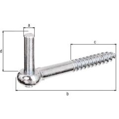 Kloben z.Einschr.10x120mm galv.verz.d.pass.GAH