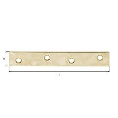 Flachverb.L.100mm B.15mm S.1,75mm STA sdmverz.Löcher 4 GAH | 100 Stück