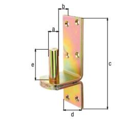 Kloben DII auf Platte 20x35mm galv.verz.d.pass.GAH