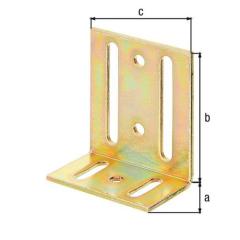 Verstellwinkel L.40x77mm B.65mm S.3mm STA roh galv.verz.d.pass.GAH | 25 Stück