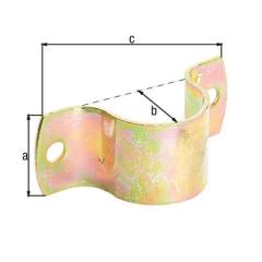 R.schelle L104xB40xH39,5mmStahl galv.verz.d.pass.f.Rohre 42,4mm 1 2/3” GAH | 10 Stück