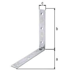 Stuhlwinkel L.150x150mm B.25mm S.3mm STA sdmverz.Loch-D.6,5mm GAH | 20 Stück