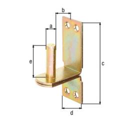 Kloben DII auf Platte 16x28mm galv.verz.d.pass.GAH