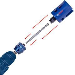 Lochsägen-Set PRO Multi Material PC Plus 11-tlg.25,32,40,54,60,68,76,86mm T.44mm