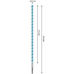 Steinbohrer Expert MultiConstruction HEX-9 - Ø 10 mm - Arbeits-L. 350 mm - Gesamt-L. 400 mm