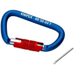 Materialkarabiner L.81mm m.Schraubverschluss blau besch.KNIPEX