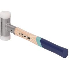 Schonhammer L.355mm Kopf-D.35mm Hickory rückschlagfrei hart Nyl.weiß TECWERK