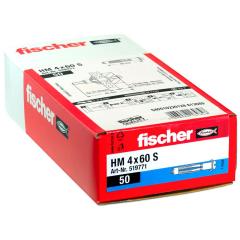 fischer Hohlraum-Metalldübel HM 4x60 S | 50 Stück