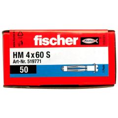 fischer Hohlraum-Metalldübel HM 4x60 S | 50 Stück