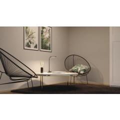 Schreibtischleuchte Horizon ABS,Silik.schwarz H.390mm Standfuß+Wandmontage