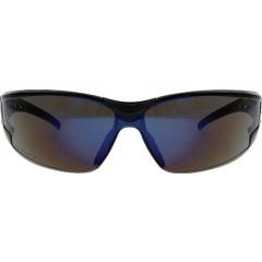 Schutzbrille EN 166 EN 172 Bügel schwarz/blau,Scheibe verspiegelt