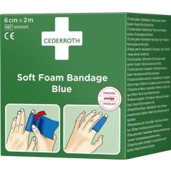 Soft Foam Bandage selbsthaftend elastisch,blau Rl.6cmx2m CEDERROTH