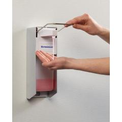 Desinfektions- u.Spender H165xB95xT290ca.mm ABS m.Hebel weiß 1l TECWERK