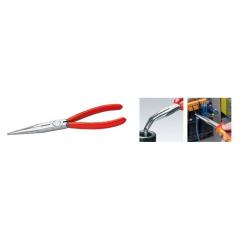 Flachrundzange L.200mm pol.ger.Ku.-Überzug KNIPEX