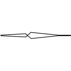 Lötkreuzpinzette Gesamt-L.160mm geb.Spitzen VA TECWERK