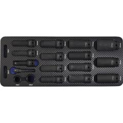 Kraftstecknusssatz 35-tlg.1/2 Zoll lang,6-kant TECWERK