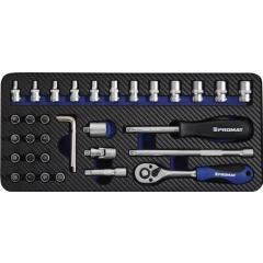 Steckschlüsselsatz 36-tlg.1/4 Zoll SW 4-13mm Z.72 6KT TECWERK