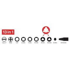 Schaltschrankschlüssel 820 M03 13 Funktionen m.Bitadapter SCHUEBO